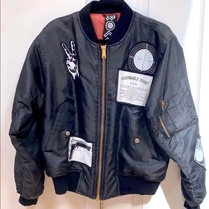 MADEWORN Reasonable Doubt Nylon Bomber Jacket